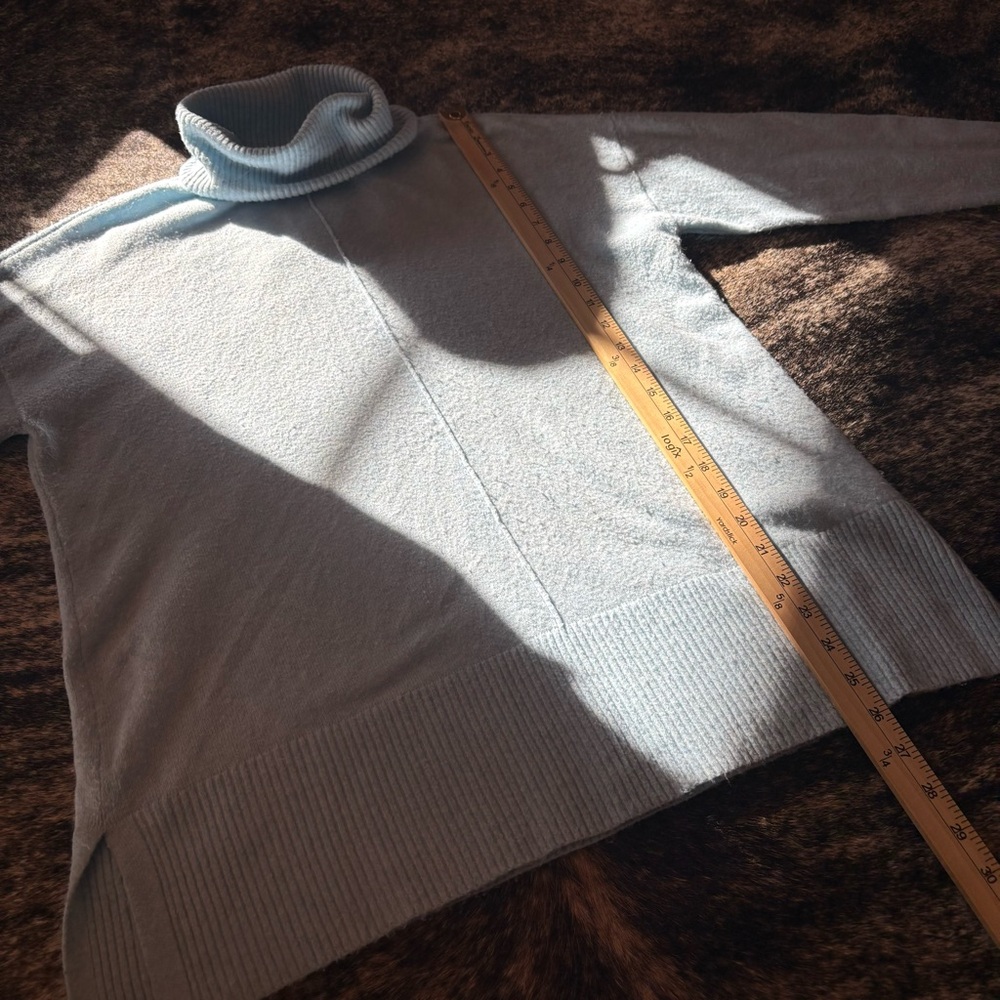 Calvin Klein Light Blue Sweater, Mock / Turtle Neck, Size Medium - Picture 11 of 14